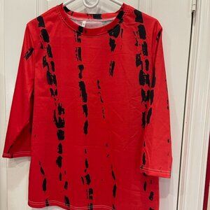 NWOT Red & Black Tee Shirt